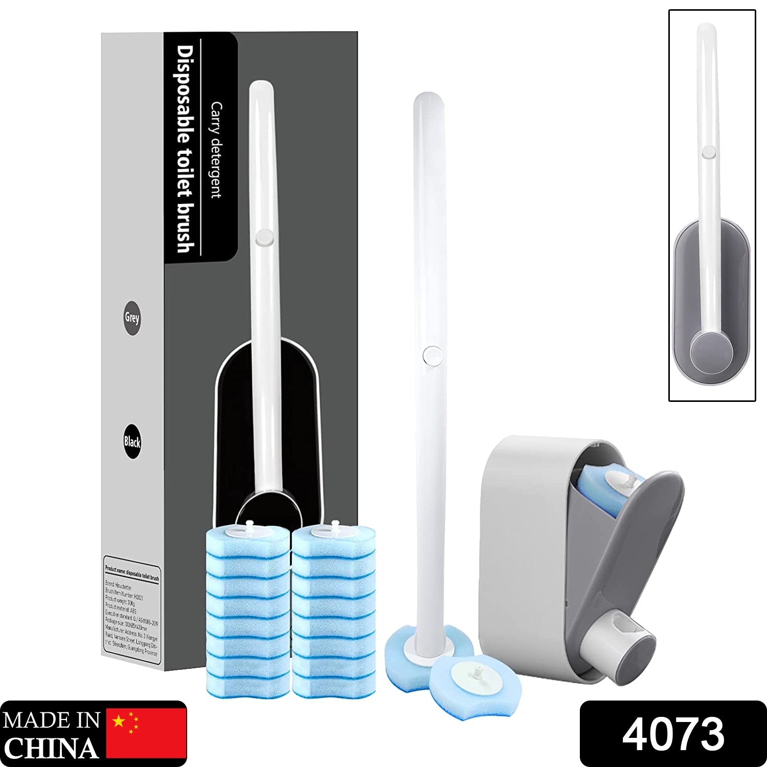 4073 Disposable Toilet Brush Set with 8 Toilet Wand Sponge Refills. Toilet Bowl Brush for Bathroom DeoDap 4073 Disposable Toilet Brush Set with 8 Toilet Wand Sponge Refills. Toilet Bowl Brush for Bathroom DeoDap